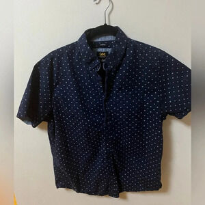Lee Premium Select Regular Fit Stretch Short Sleeve Button-up shirt Size Medium